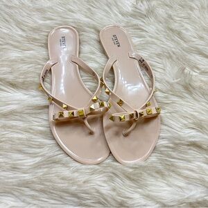 Steven New York Nude Studded Sandals